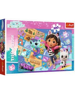 TREFL Puzzle Prijateljstvo u mačijoj kućici, Mačija kućica Gab - 100 delova - 103352-16515
