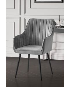 HANAH HOME Trpezarijska stolica Nova, siva/crna - 107BCK1181