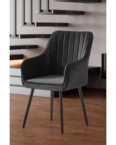 HANAH HOME Trpezarijska stolica Nova, antracit/crna - 107BCK1182