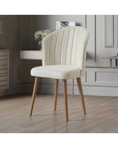 HANAH HOME Set trpezarijskih stolica Rubi 2/1, krem/tamnobraon - 107BCK1189