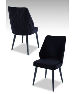 HANAH HOME Set trpezarijskih stolica Pufi 4/1, crna - 107BCK1192