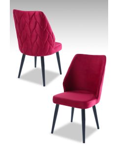 HANAH HOME Set trpezarijskih stolica Pufi 4/1, crvena/crna - 107BCK1194