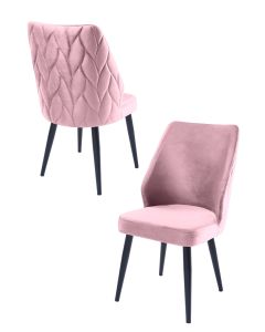 HANAH HOME Set trpezarijskih stolica Pufi 4/1, lila/crna - 107BCK1198
