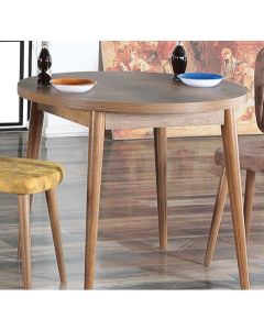 HANAH HOME Okrugli trpezarijski sto Stil Barok, tamnobraon - 107BCK1505