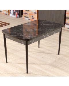 HANAH HOME Produživi trpezarijski sto Trend Bendır, crna/bela - 107BCK1512