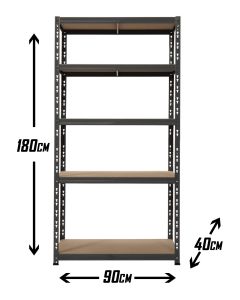 Metalna Montažna Polica 180x90x40cm-8mm 875kg - 1168-1-1