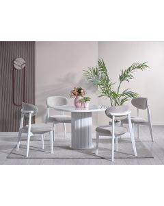 HANAH HOME Okrugli trpezarijski sto Aqua, bela - 117FRF1401