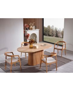 HANAH HOME Trpezarijski sto Atlantis, svetlo braon - 117FRF1402