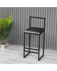 HANAH HOME Barska stolica Nordic, tamno siva/crna - 118BRN1169