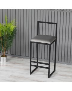 HANAH HOME Barska stolica Nordic, siva/crna - 118BRN1170