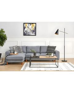 HANAH HOME Klub sto Riley, braon/crna - 141HWR1133