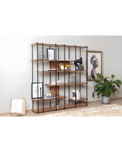 HANAH HOME Polica za knjige Cooper, tamnobraon - 141HWR1137