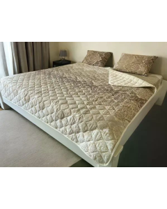 VIKTORIJA Set frotir/pamuk prekrivač Gold 200x200cm - VLK000281-gold200200
