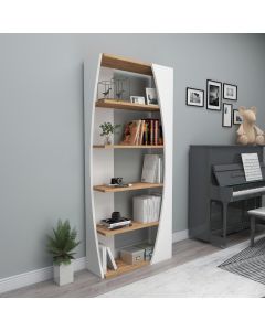 HANAH HOME Polica Selge, braon/bela - 171802