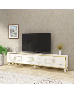 HANAH HOME TV komoda Sona, bela/zlatna - 173076