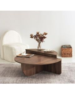 HANAH HOME Set klub stočića Podium, tamnobraon - 173124