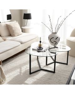 HANAH HOME Set klub stolova Bellisimo, crna - 174310