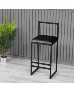 HANAH HOME Barska stolica Nordic, crna - 118BRN1172