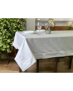 VIKTORIJA Stolnjak Granada Bela boja 160x300cm - VLK000492-granadabel