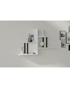 HANAH HOME Zidna polica Diana, bela/crna - 495SSE1156