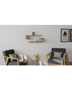HANAH HOME Set zidnih polica Eldo 2/1, tamnobraon - 495SSE1170