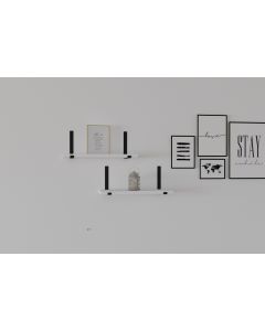 HANAH HOME Set zidnih polica Lama 2/1, bela/crna - 495SSE1177