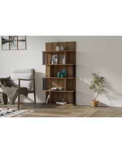 HANAH HOME Polica Alex, tamnobraon - 495SSE1232