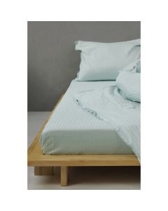 STEFAN Posteljina damast pruga 140x200cm mint - 5003p-mint