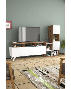 HANAH HOME TV komoda Tower, bela/braon - 505CRL1703