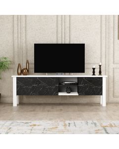 HANAH HOME TV komoda Rose, mermerna/bela - 505CRL1714