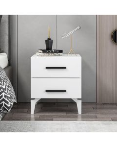 HANAH HOME Noćni ormarić Kale, bela - 506MNR1255