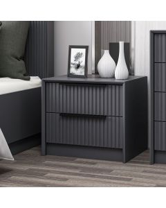HANAH HOME Noćni ormarić Kale Luxe Soft, antracit - 506MNR1257
