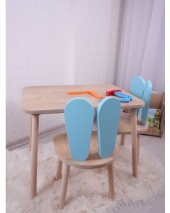 HANAH HOME Set sto i stolica za decu Bunny, plava/svetlobraon - 517BMB1121