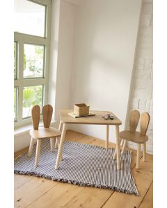 HANAH HOME Set sto i 2 stolice za decu Bunny, braon - 517BMB1135