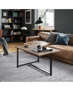 HANAH HOME Klub sto Merideths, tamnobraon/crna - 541HDL1206
