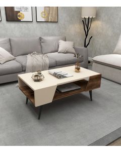 HANAH HOME Klub sto Aren, krem/braon - 550ARN1729