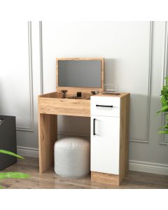 HANAH HOME Sto za šminkanje Inci, braon/bela - 550ARN2796