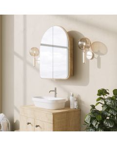 HANAH HOME Kupatilski zidni ormarić sa ogledalom Hope Cabinet, bež - 552NOS1230