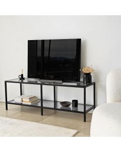 HANAH HOME TV polica Basic, tamnosiva/crna - 552NOS2358