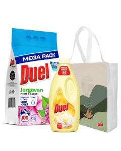 DUEL Set praškasti deterdžent za pranje veša Jorgovan 9kg, omekšivač Soft lotus 2.45L i ceger - 6400260