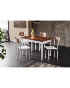 HANAH HOME Trpezarijski sto Polo, braon/bela - 974NMB1529