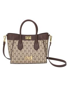 CAVALLI CLASS top handle ženska torba DARIA, Monogram & Choco - CCHB01552400
