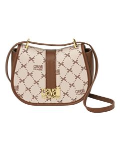 CAVALLI CLASS crossbody ženska torba BEATRICE, Light Monogram & Chocolate - CCHB01772500
