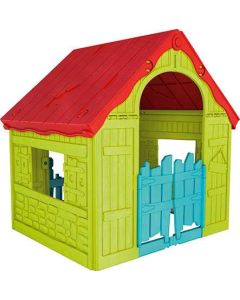 KETER Kućica za decu Wonderfold play house, crvena/zelena/svetlo plava - CU 228445