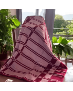 VIKTORIJA Ćebe 200x155cm Old Time Bordo/Bež boja - VLK000186-bordomix