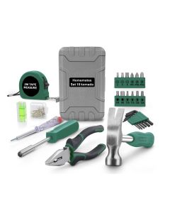 HOMEMATE set ručnih alata 10-u-1 – prenosivi komplet sa kleštima, metrom, šrafcigerima i torbom za odlaganje - R0140