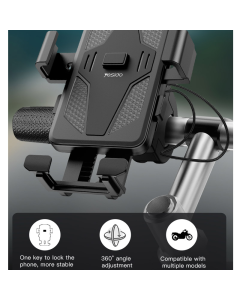 Univerzalni držač za telefon za motor i bicikl YESIDO C94 crni - 051152