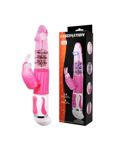 Roze multifunkcionalni vibrator sa perlama - 063001