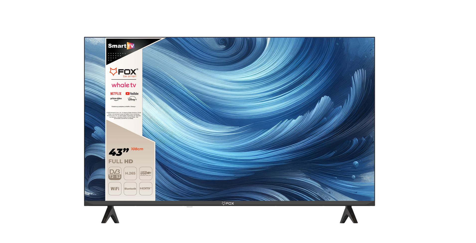 Unknown Televizor Fox 43WHA471E Smart LED Full HD 43''(109 cm) DVB T T2 C S S2