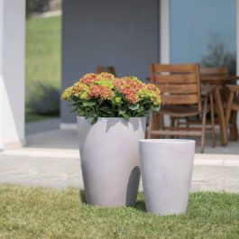 Nicoli R4340S Evolution - Vaso Tylus Opaco, Frassino, 40x53 Cm, 17 Litri, In Polietilene Per Esterni E Interni